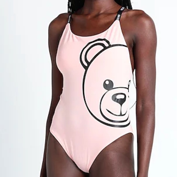 Moschino Tops - MOSCHINO TEDDY PRINT SNAP BODYSUIT IN PINK - SZ LG/MED - nwt
